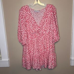 Petal & Pup Women’s Tiered Pink Floral Spring Dress Size 6